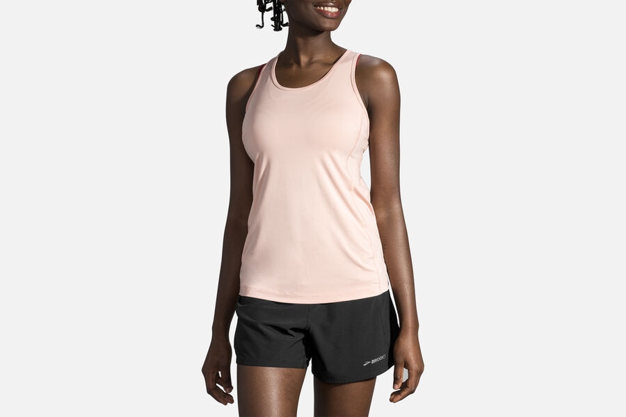 Womens Brooks Pick-Up Tank Tops Flamingo | 039576-MXB